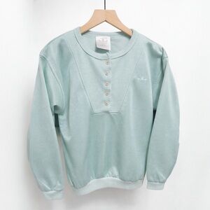 Adidas Trefoil Mint Green Henley Sweatshirt